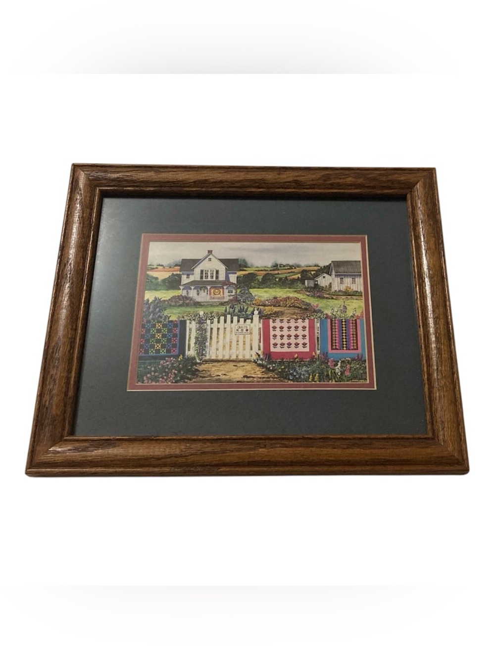 Country Print Wall Art Wooden Frame Quilts Picture Peddlar North Hollywood, CA